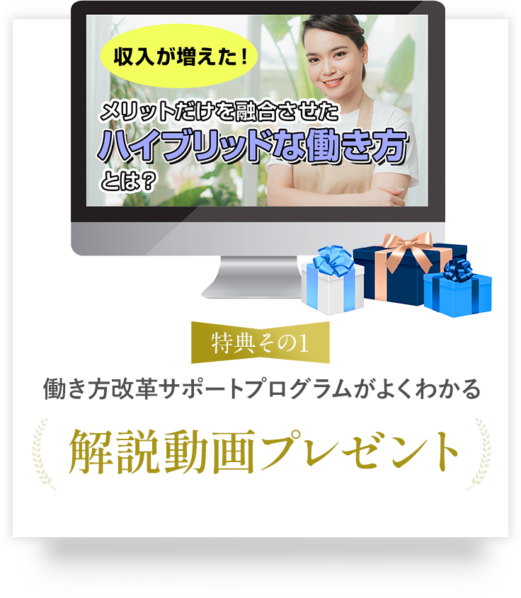 働き方改革サポートプログラムがよくわかる解説動画プレゼント